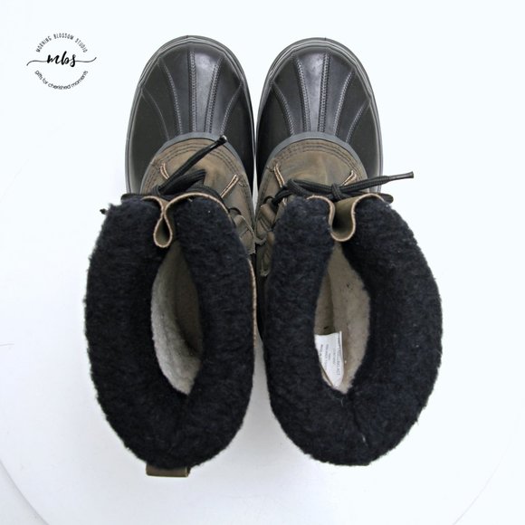 EUC Sorel Caribou Snowboots in Black Tan Men Size 10 - Picture 11 of 15